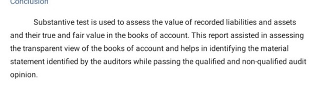 auditing assignment example