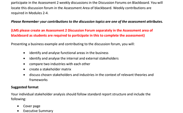 business report assignment sample