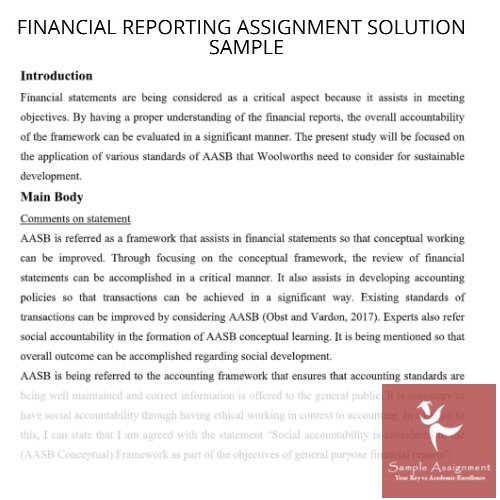 help with financial reporting assigment