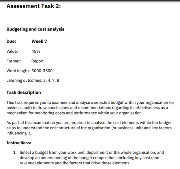 hnd managing financial resources decisions question sample