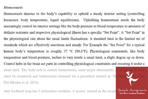 homeostasis assignment sample online