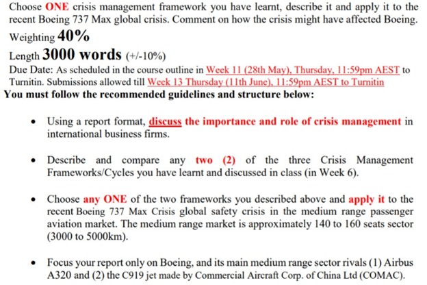 international risk assignment example