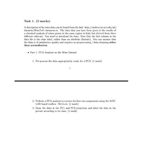 principal component analysis assignment