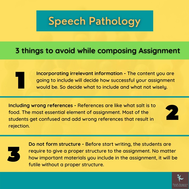 speech pathology assignment