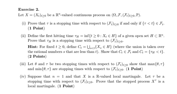 stochastic processes