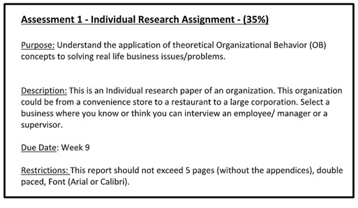 behavior management assignment answer