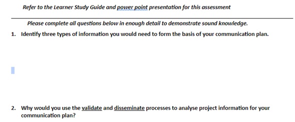 communication management assignment question