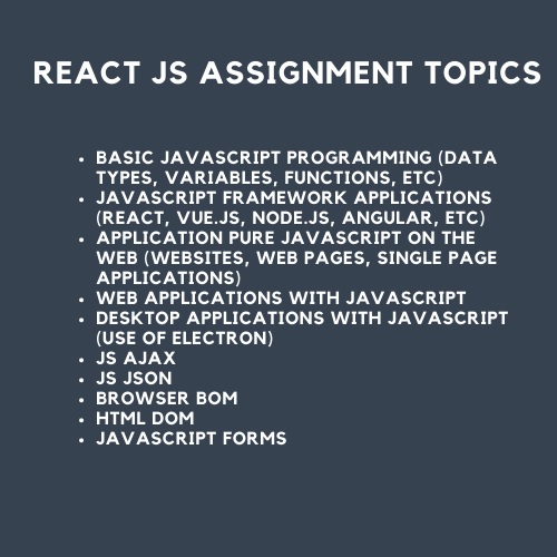 reactjs assignment help