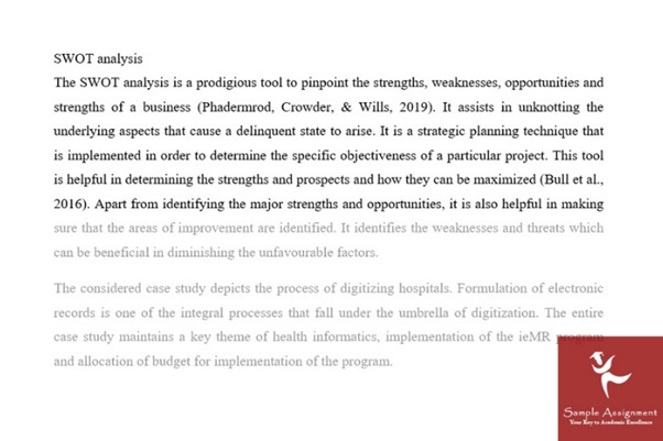 swot analysis assignment sample uk