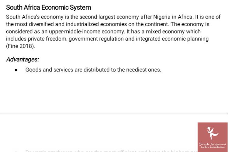 economic system assignment samples