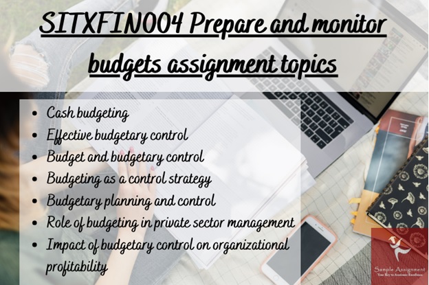 SITFIN004 prepare and monitor budgets assignment topics