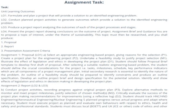 aeronautical engineering assignment help sample assignment task