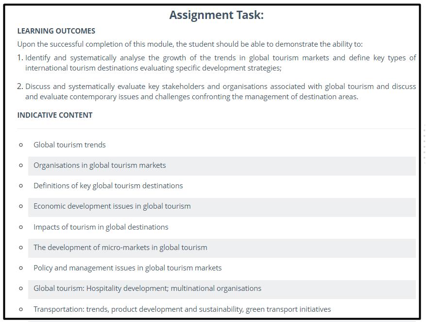 hospitality management assignment sample Canada