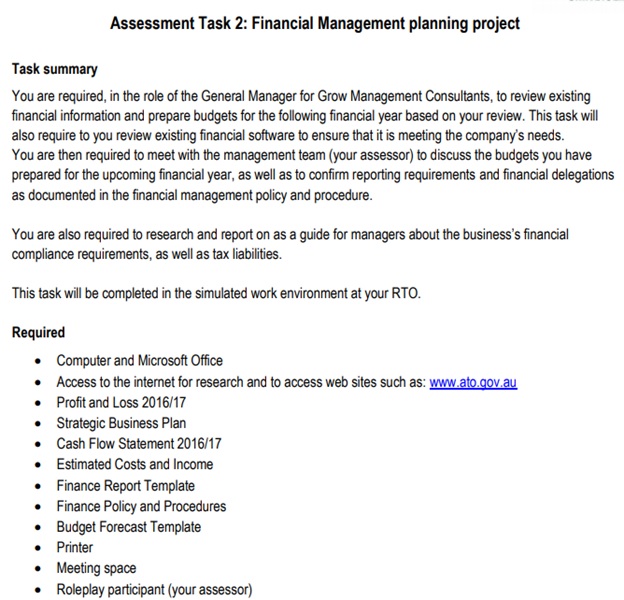 manage finances assignment question sample