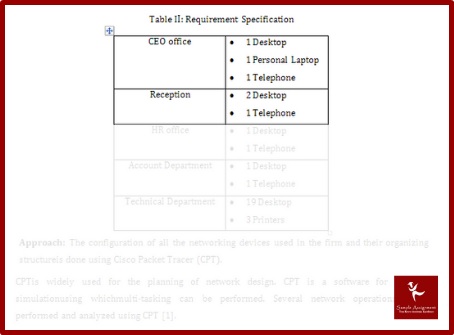 network routing protocols assignment sample table requirement specification