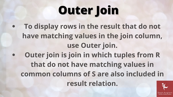 outer join for relational algebra assignment help