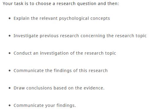 psychology research report writing help