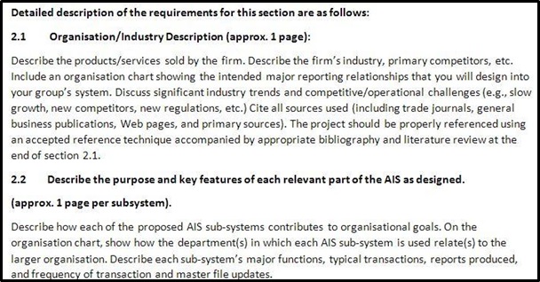 accounting systems and processes homework sample description