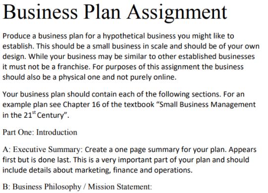 business administration entrepreneurship and small business homework sample