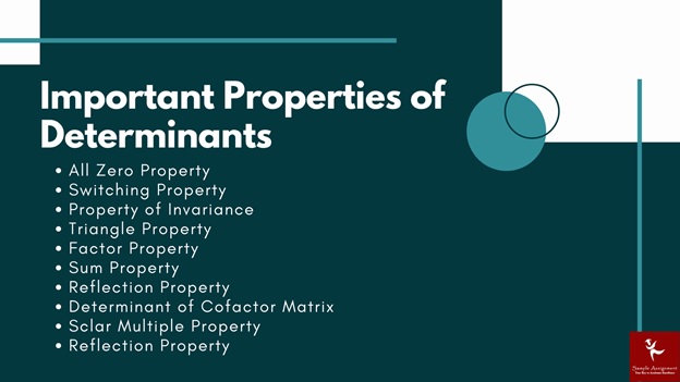 importance properties of determinants