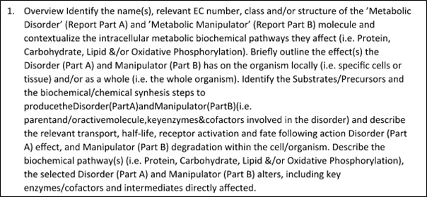 metabolism assignment sample for your perusal