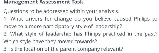 Crisis Leadership Managerment Assignment Task