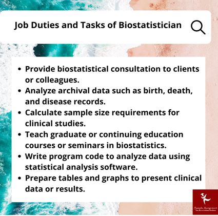 Job Duties and Task of Biostatistician