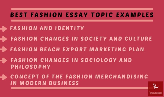 best fashion essay topic examples