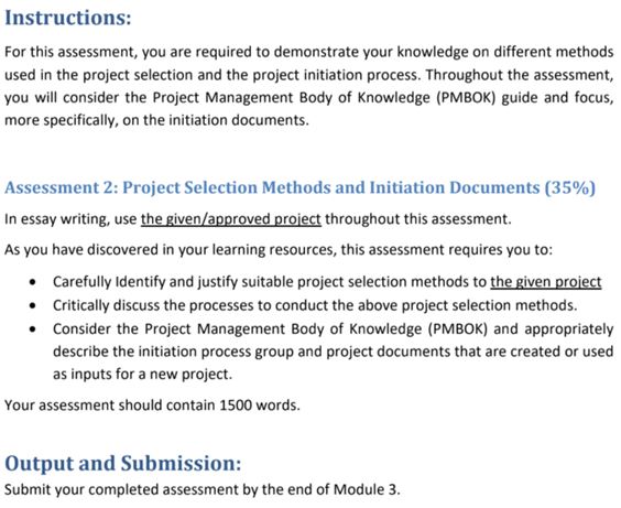 diploma of project management assignment sample