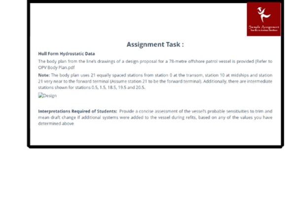 naval architecture assignment sample task