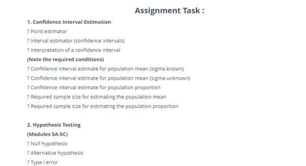 power and confidence intervals sample assignment task