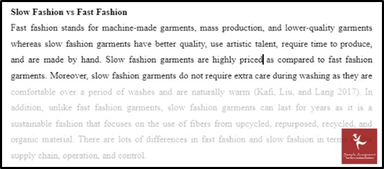 slow fashion vs fast fashion sample