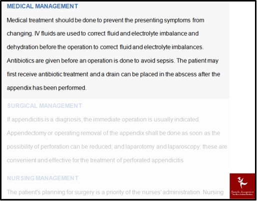 appendicitis appendectomy case study help solution