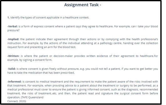 healthcare laws and regulations assignment