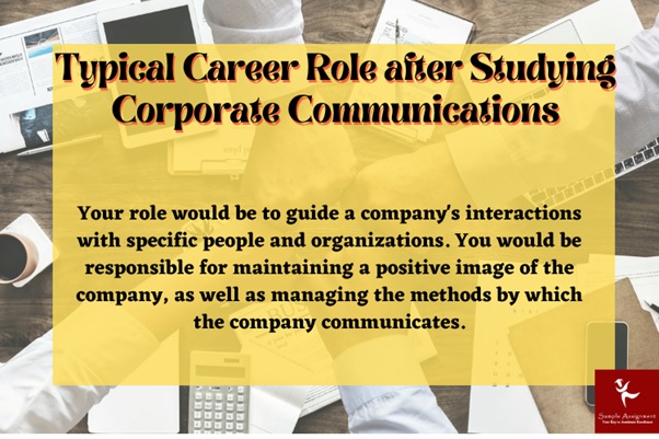 typical career role after studying corporate communication