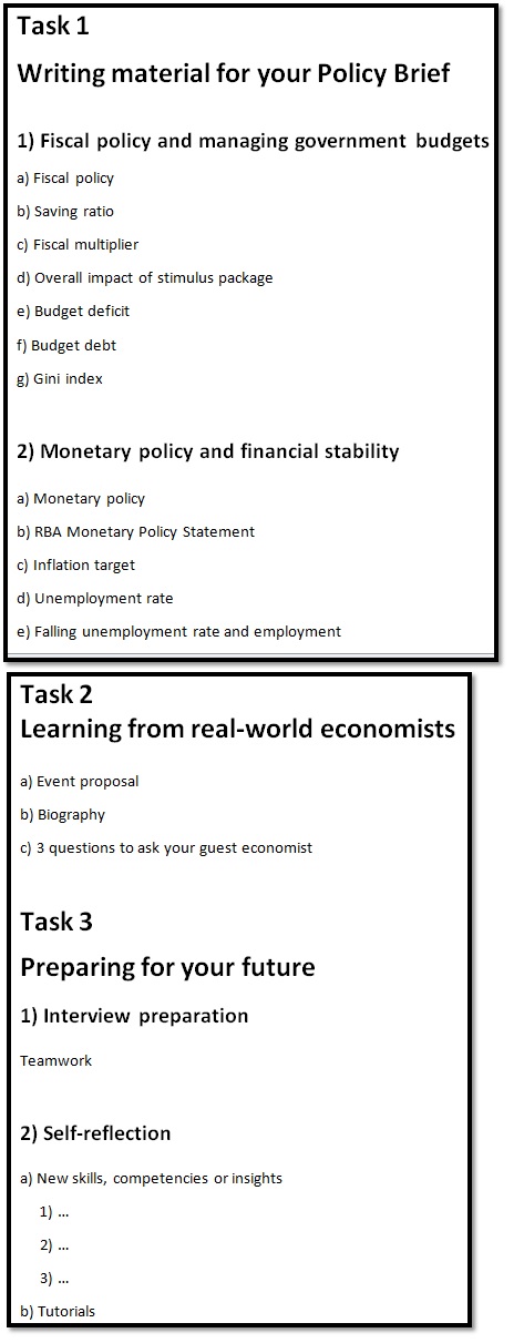 econ1010 macroeconomics assessment answer sample task