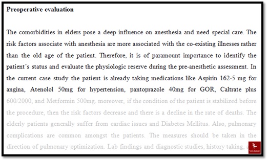 perioperative nursing assignment help sample assignment solutions