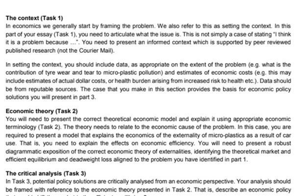 how to write an economics assignment