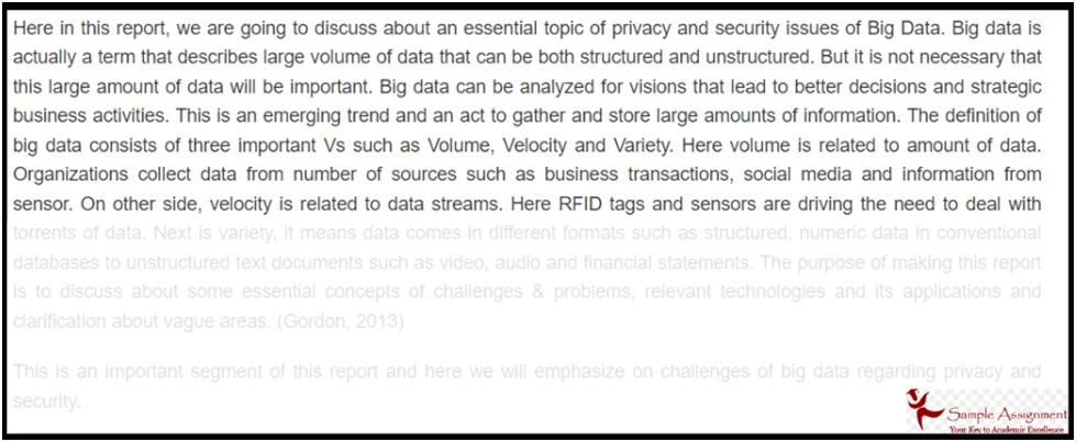 Big data Assignment Sample Done under our Experts Guidance 2